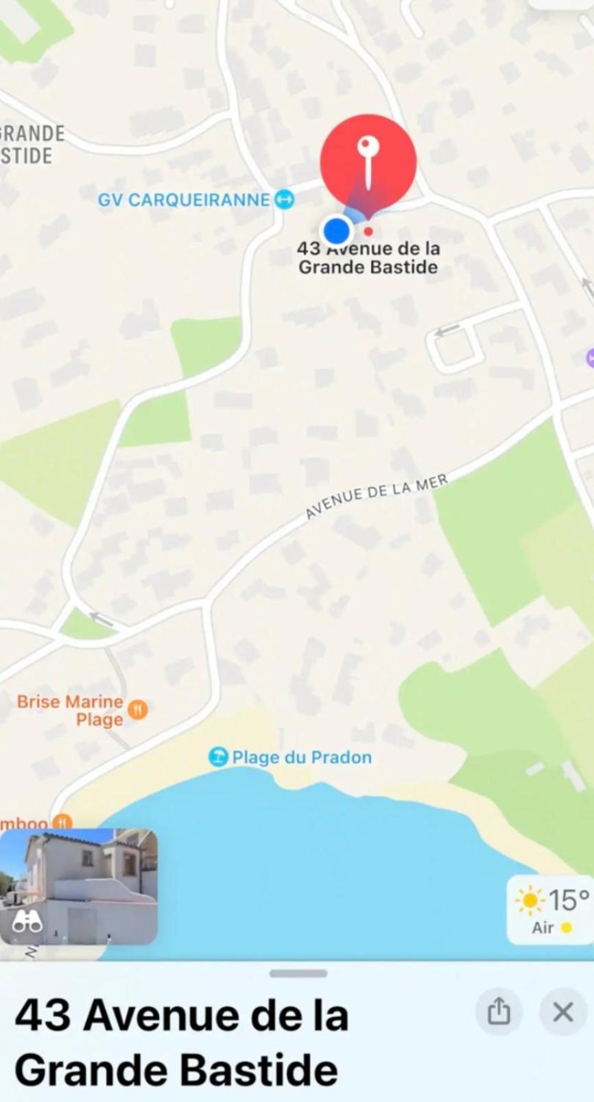 Charmant Bas De Villa Avec Terrasse A Proximite De La Plage Et Du Port Carqueiranne Luaran gambar